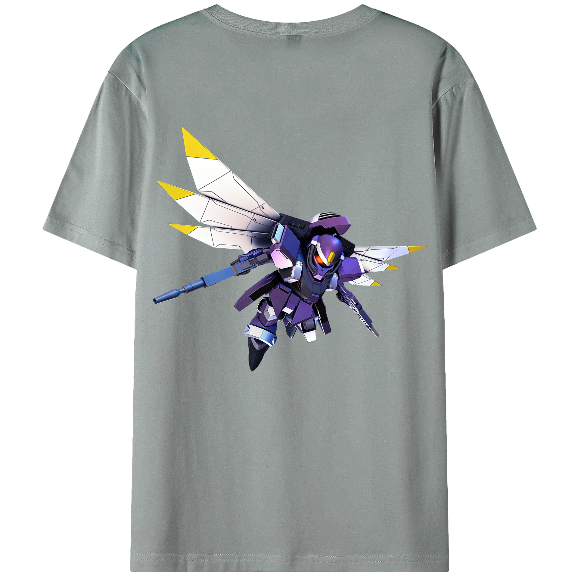 （画像用） 機動戦士ガンダム Mobile Suit Gundam 綿100％ メンズ半袖Tシャツ（バックプリント） 通気性